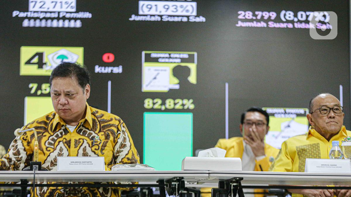 Airlangga Hartarto Ungkap Partai Golkar Raih 102 Kursi DPR RI Airlangga Hartarto Ungkap Partai Golkar Raih 102 Kursi DPR RI