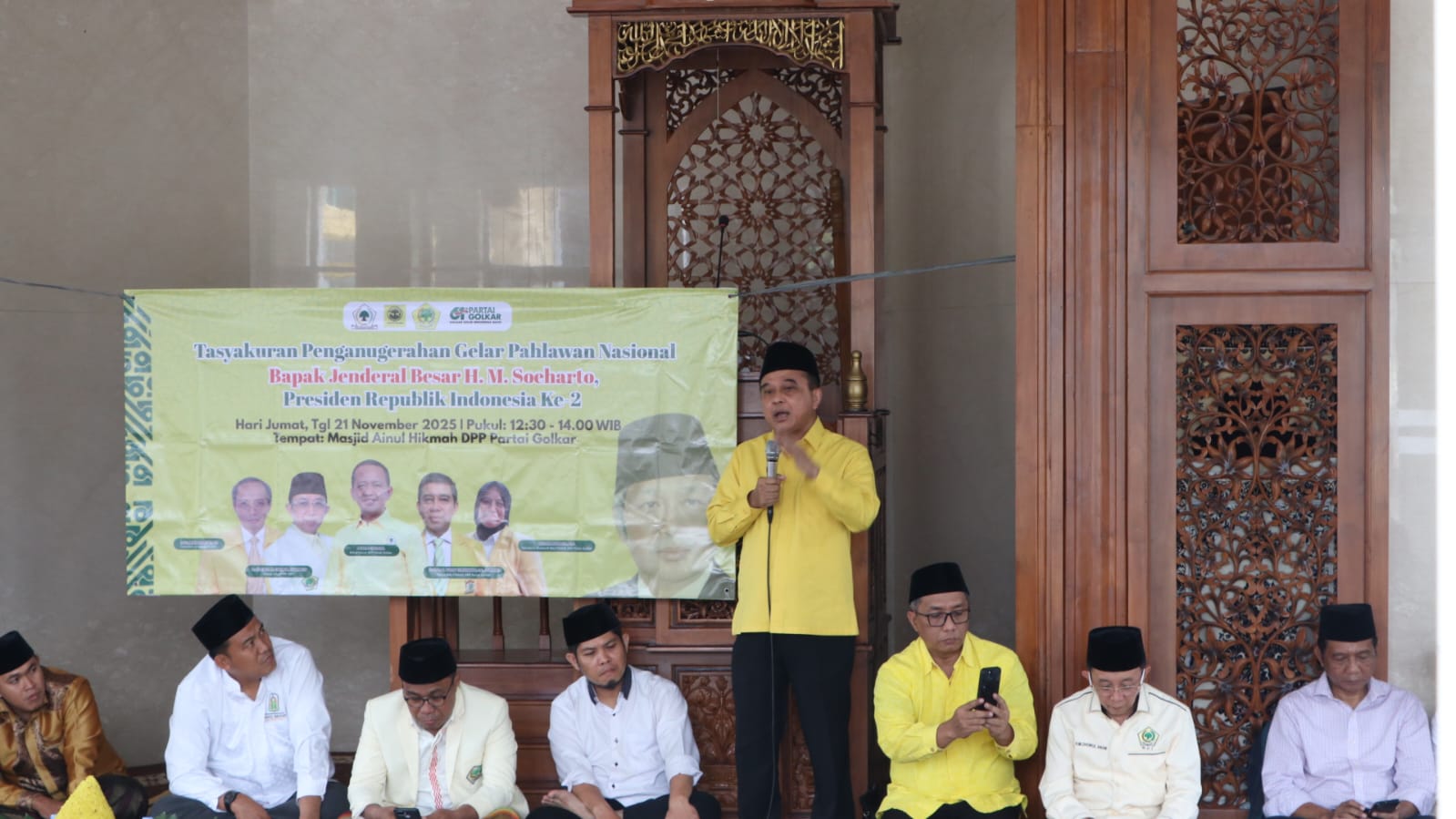 Di Acara Tasyakuran Partai Golkar, Ganjar Razuni Jelaskan Detail Pengusulan Gelar Pahlawan Nasional HM. Soeharto