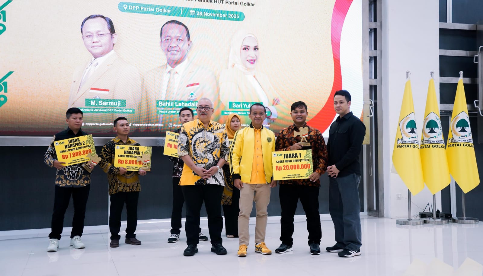 Bahlil Lahadalia Puji Film-Film Pendek Karya Para Sineas Muda Daerah di HUT Ke-61 Partai Golkar