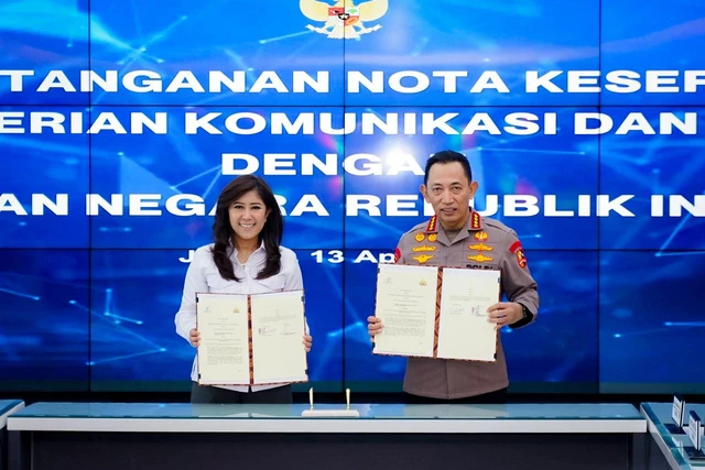 Menkomdigi Meutya Hafid Teken MoU dengan Polri, Fokus Berantas Penipuan dan Judi Online