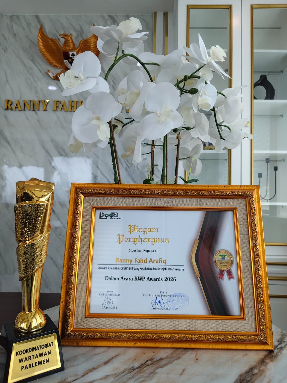Ranny Fahd Arafiq Diapresiasi di KWP Awards 2026, Fokus Kesehatan & Kesejahteraan