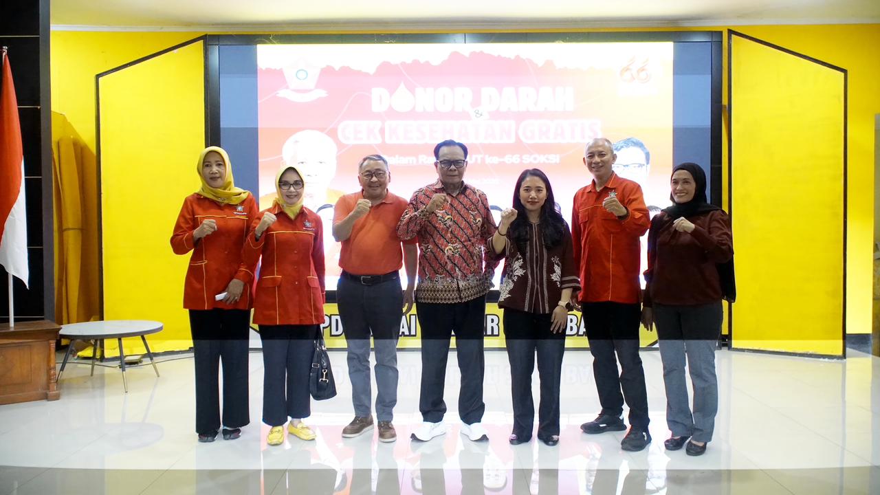 Sambut Rapimnas dan Rakernas serta HUT Ke-67, SOKSI Gelar Donor Darah dan Cek Kesehatan Gratis di Bandung