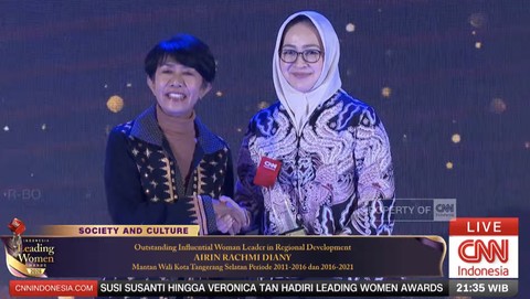Airin Rachmi Diany Raih Penghargaan Pemimpin Regional Berpengaruh di CNN Indonesia Awards 2026