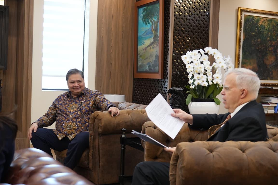 Menko Perekonomian Airlangga Hartarto Temui Kuasa Usaha AS, Perkuat Hubungan Ekonomi dan Perdagangan Bilateral